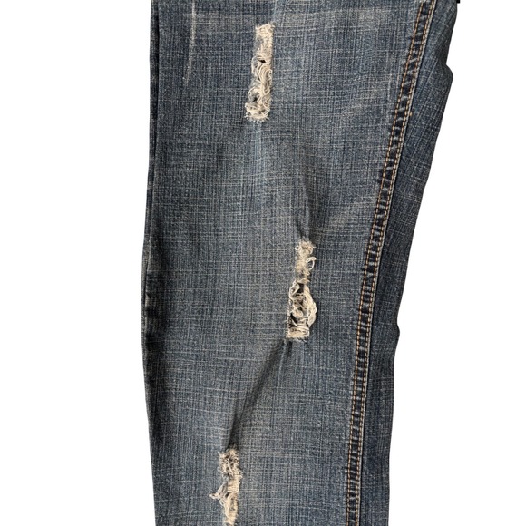 Hydraulic Classic Denim Distressed Skinny Jeans Blue Low Rise Size 20W 31 Inseam - Picture 2 of 5